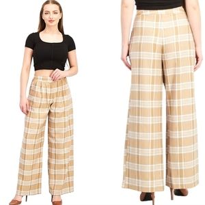 ASOS DESIGN Plaid Wide Leg Pants